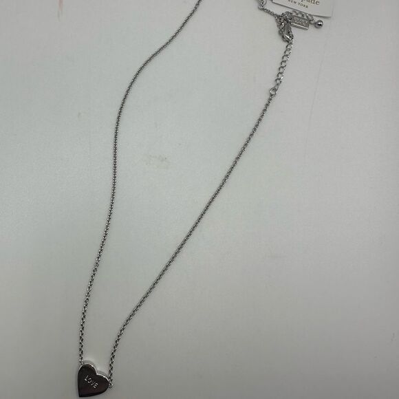 Kate Spade Dear Valentine 17” Necklace White Gold - Picture 3 of 4